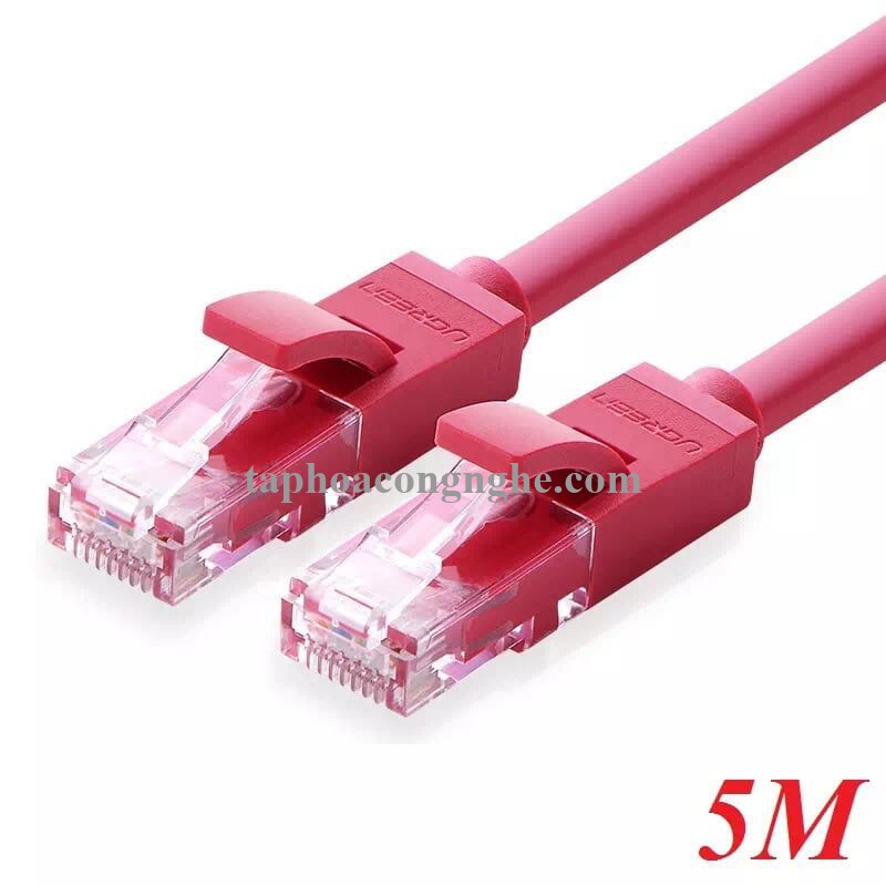 Ugreen 11213 5M màu Đỏ Cáp mạng LAN cat6 UTP NW101 30011213